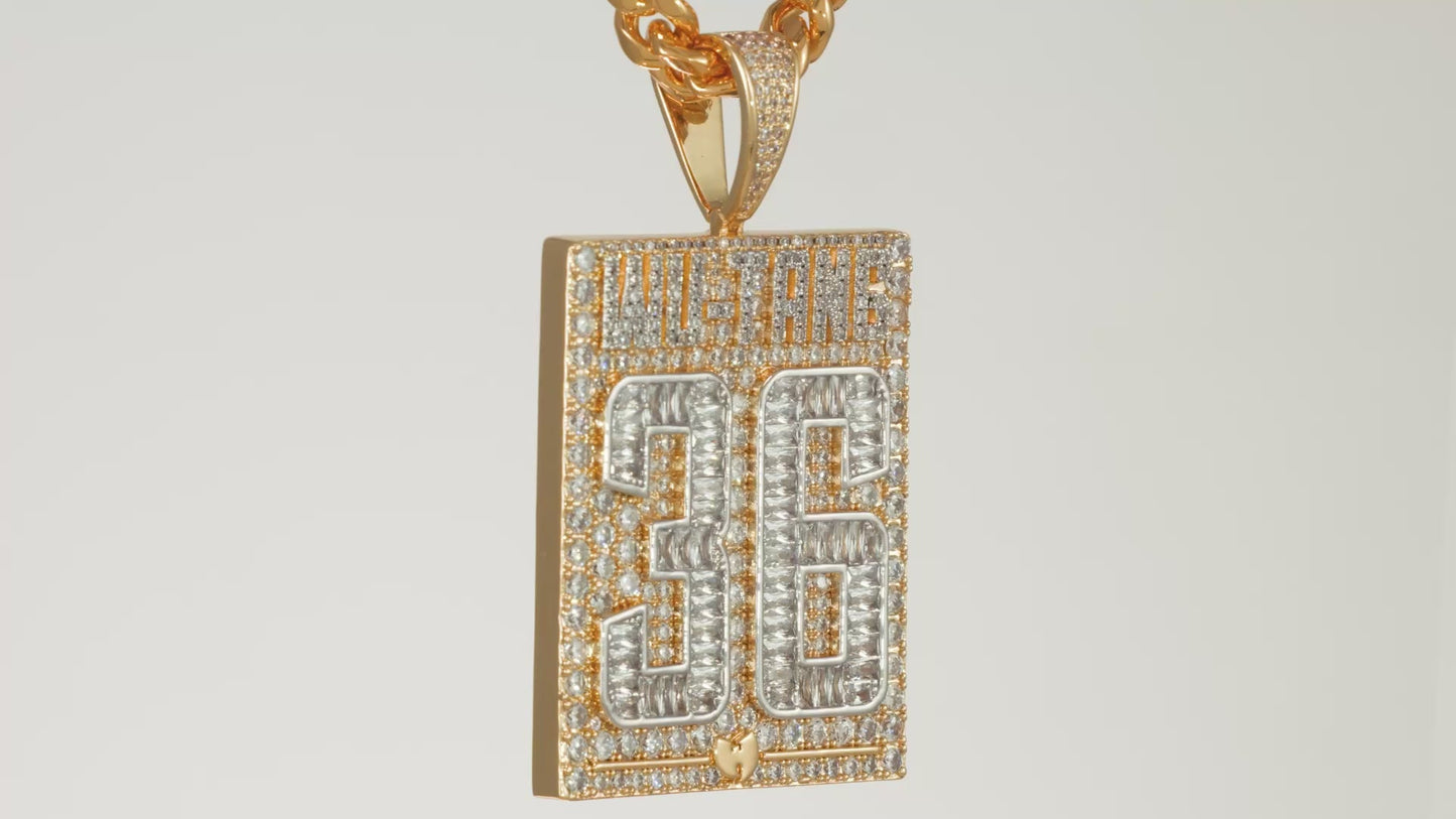 Wu-Tang x King Ice - Colar de Dog Tag com 36 Câmaras