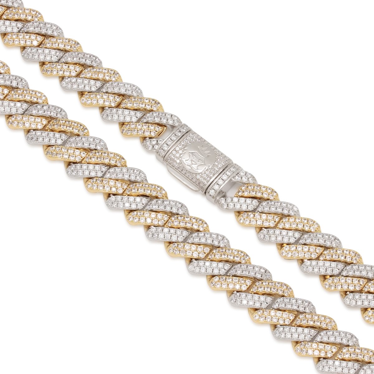 12mm Iced Diamond Cut Miami Cuban Link Chain