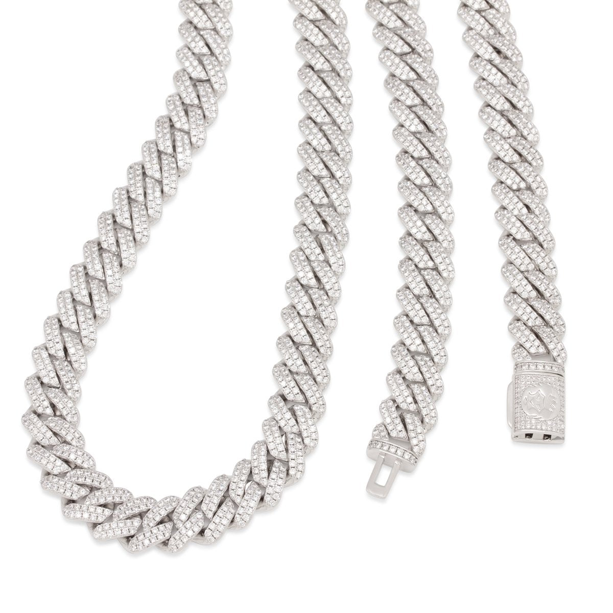 12mm Iced Diamond Cut Miami Cuban Link Chain