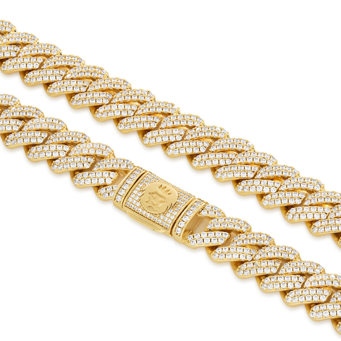 12mm Iced Diamond Cut Miami Cuban Link Chain