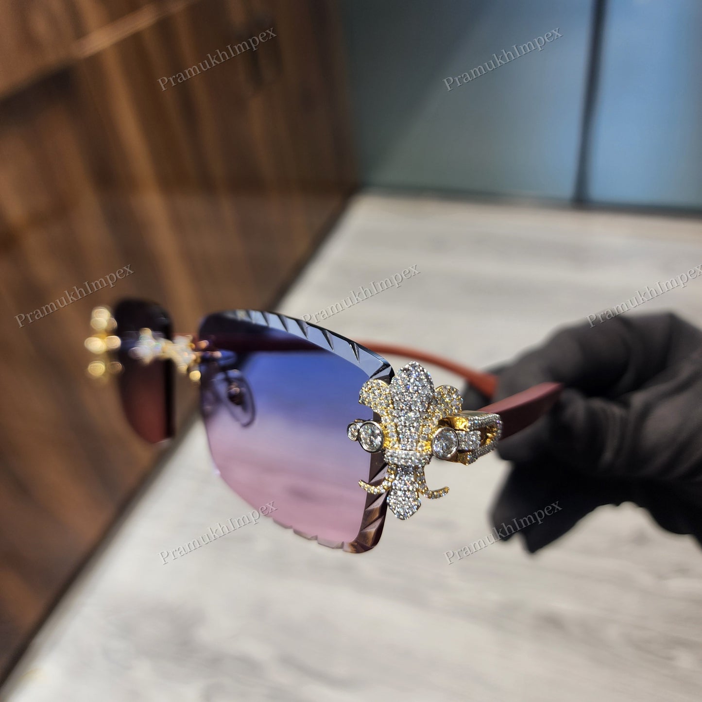 Two Shade Moissanite Custom Sunglasses