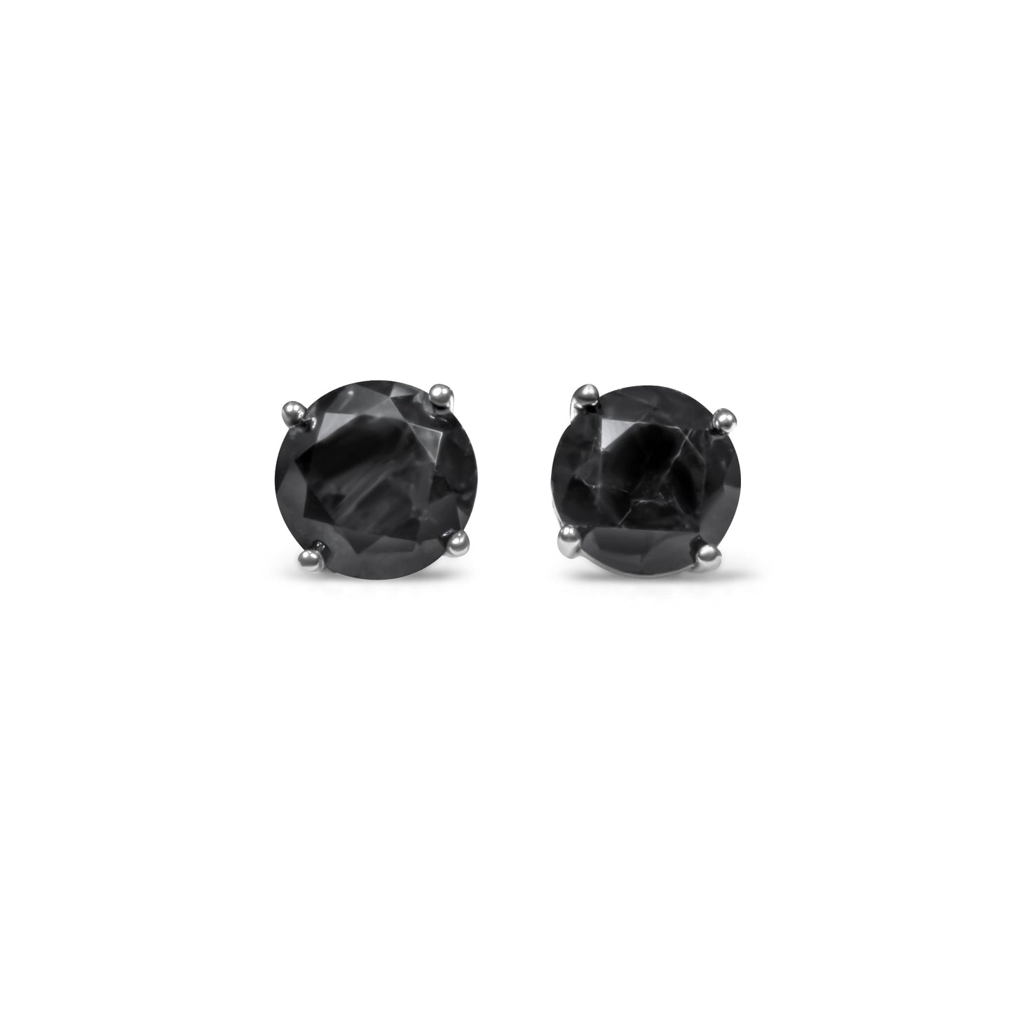 14k Yellow Gold Black Diamond Stud Earring 1.08 CTW