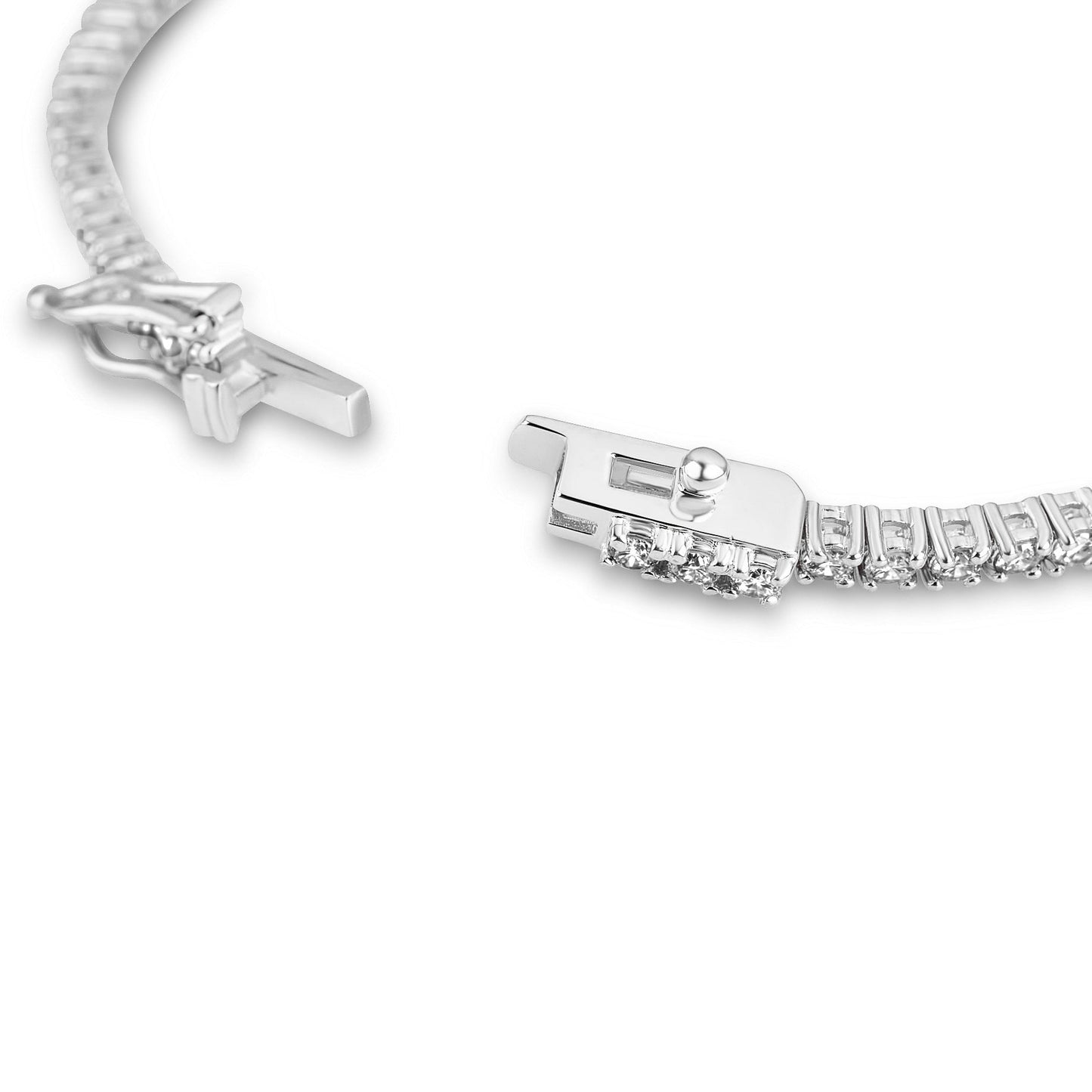 14k White Gold Diamond Tennis Bracelet 1.70 ctw