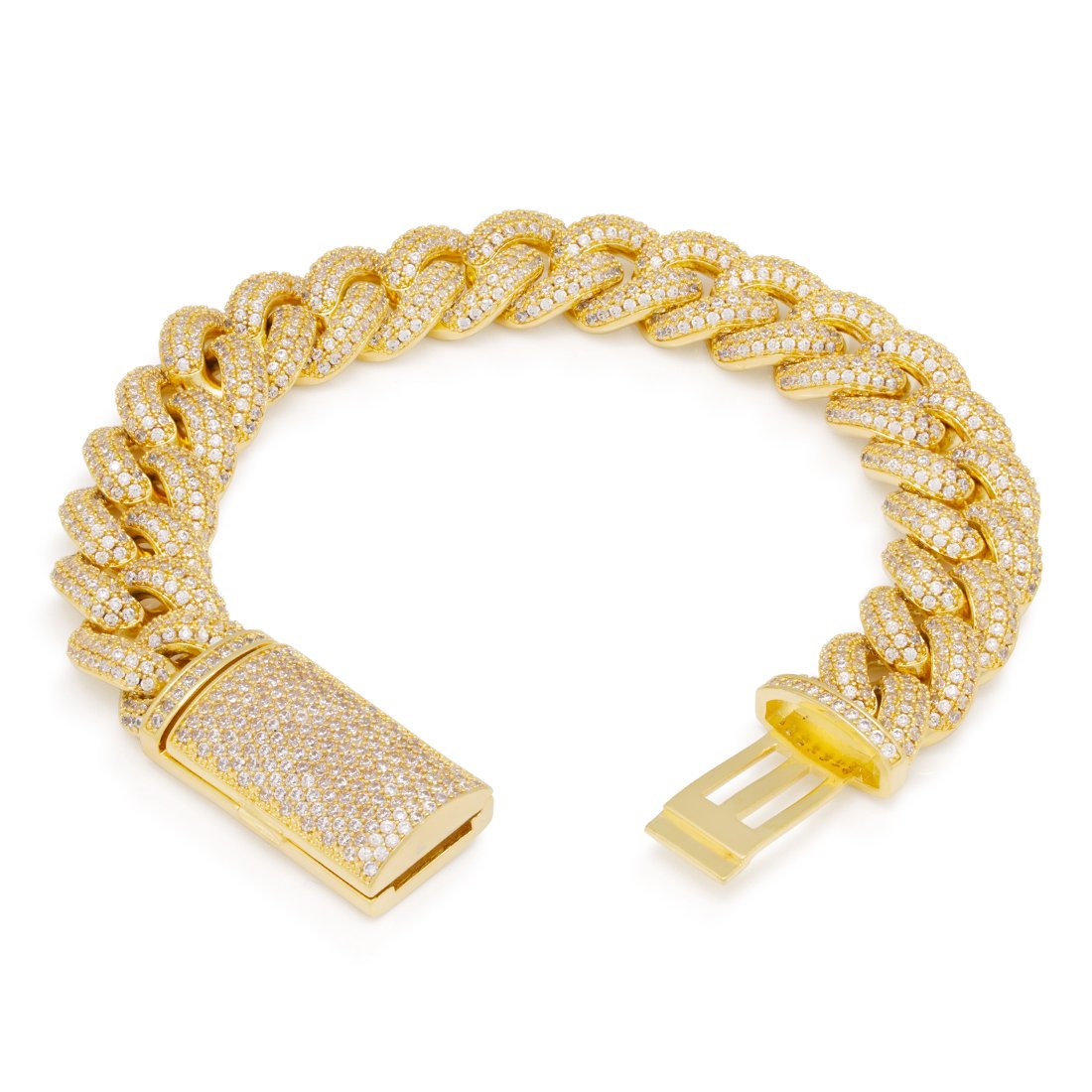 15mm Classic Iced Miami Cuban Bracelet