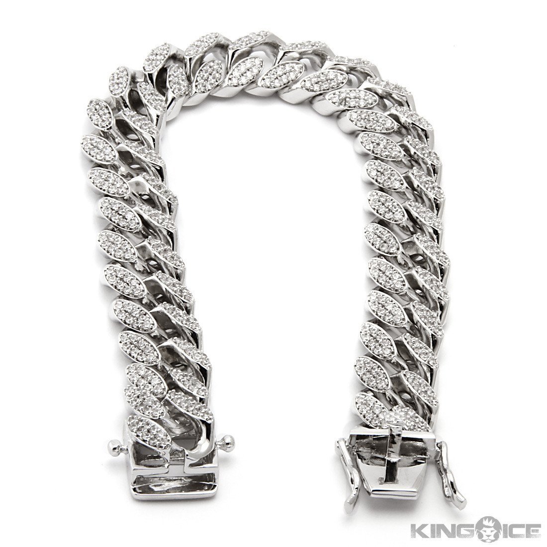 15mm Classic Iced Miami Cuban Bracelet