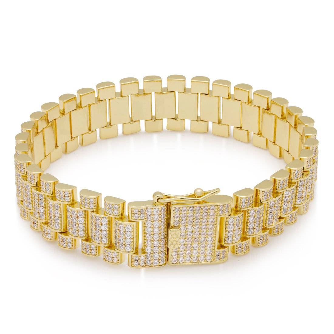 15mm Iced Rollie Link Bracelet