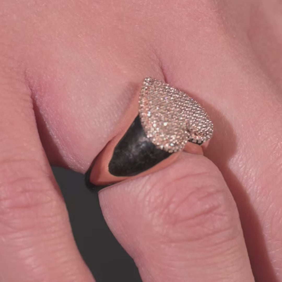 10k Solid Gold Diamond Heart Ring 0.36 ctw