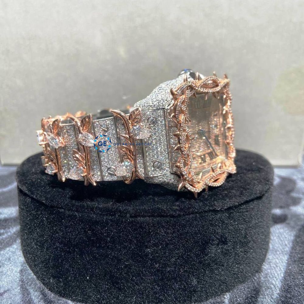 Unique And Stylish Moissanite Diamond Fancy Watch