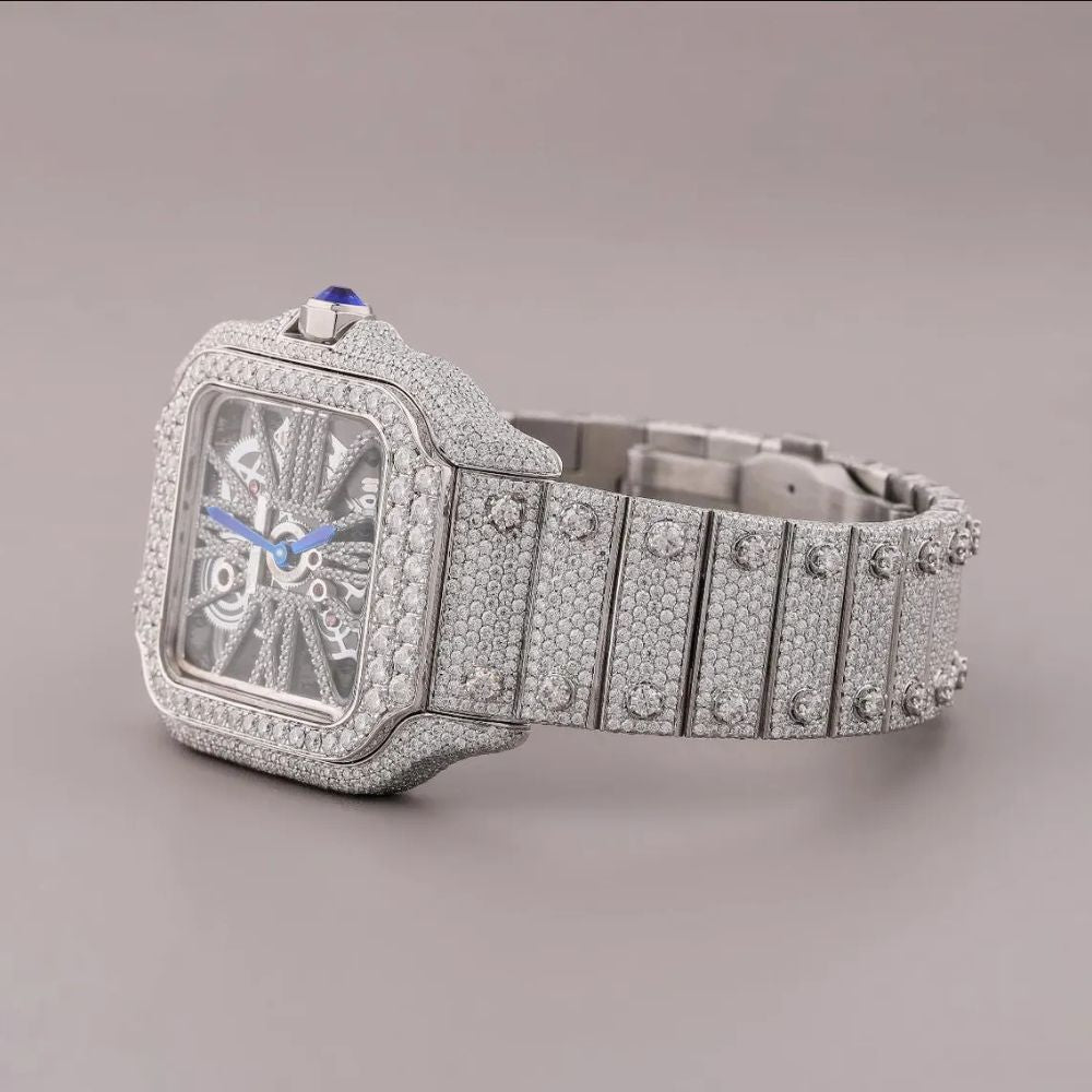 Skeleton Full Iced Out VVS1 Moissanite Luxury Watch