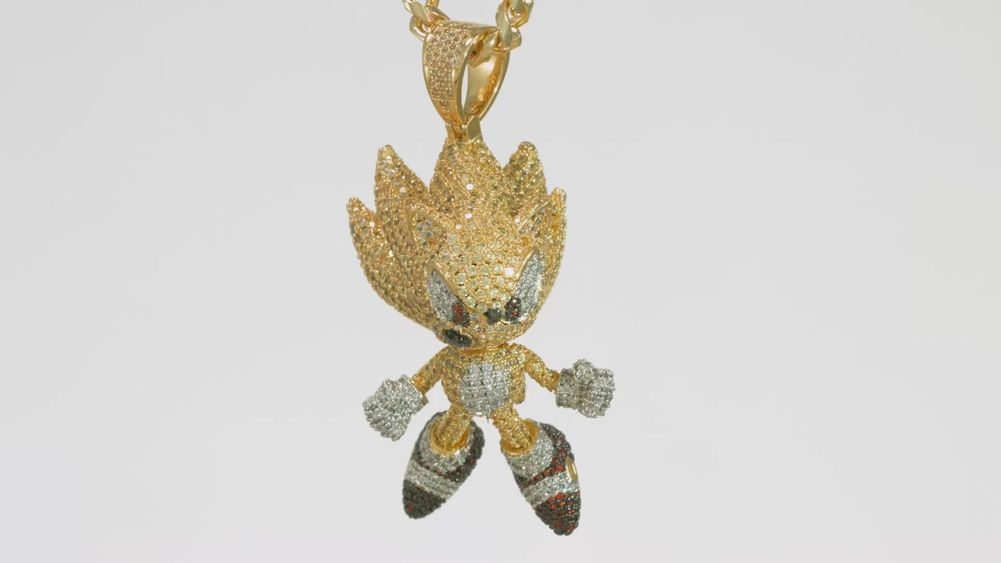 Sonic the Hedgehog x King Ice - Fast Super Sonic Necklace