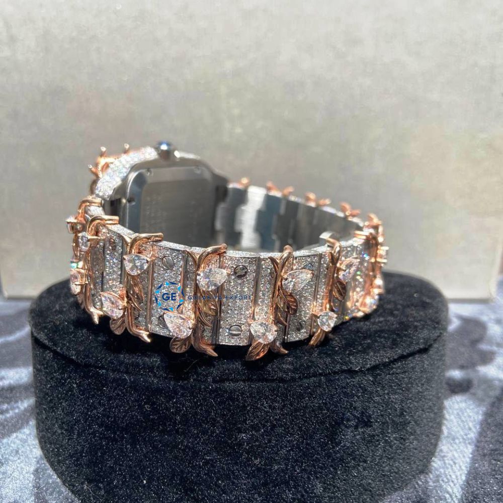 Unique And Stylish Moissanite Diamond Fancy Watch