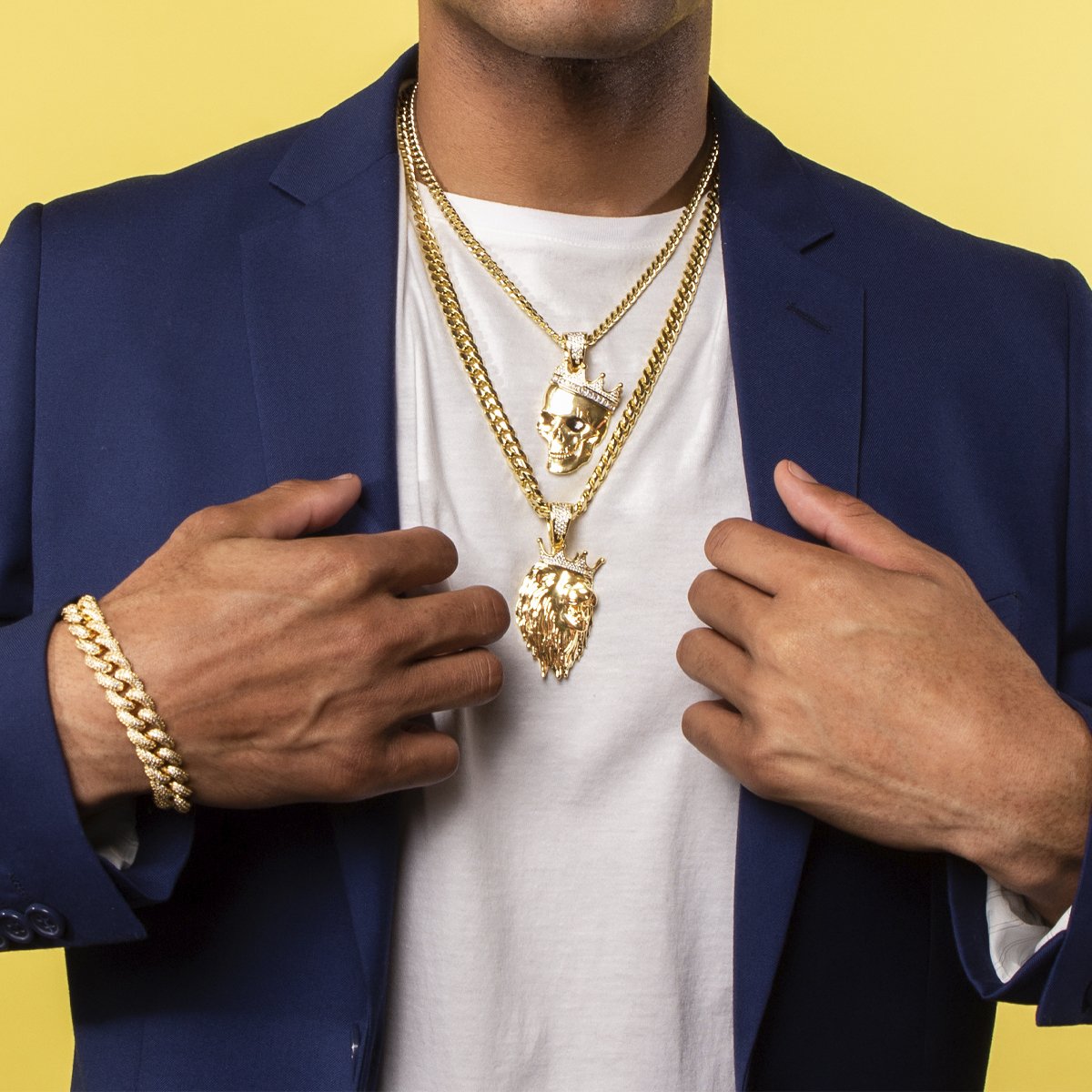 3D Boss Roaring Lion Necklace