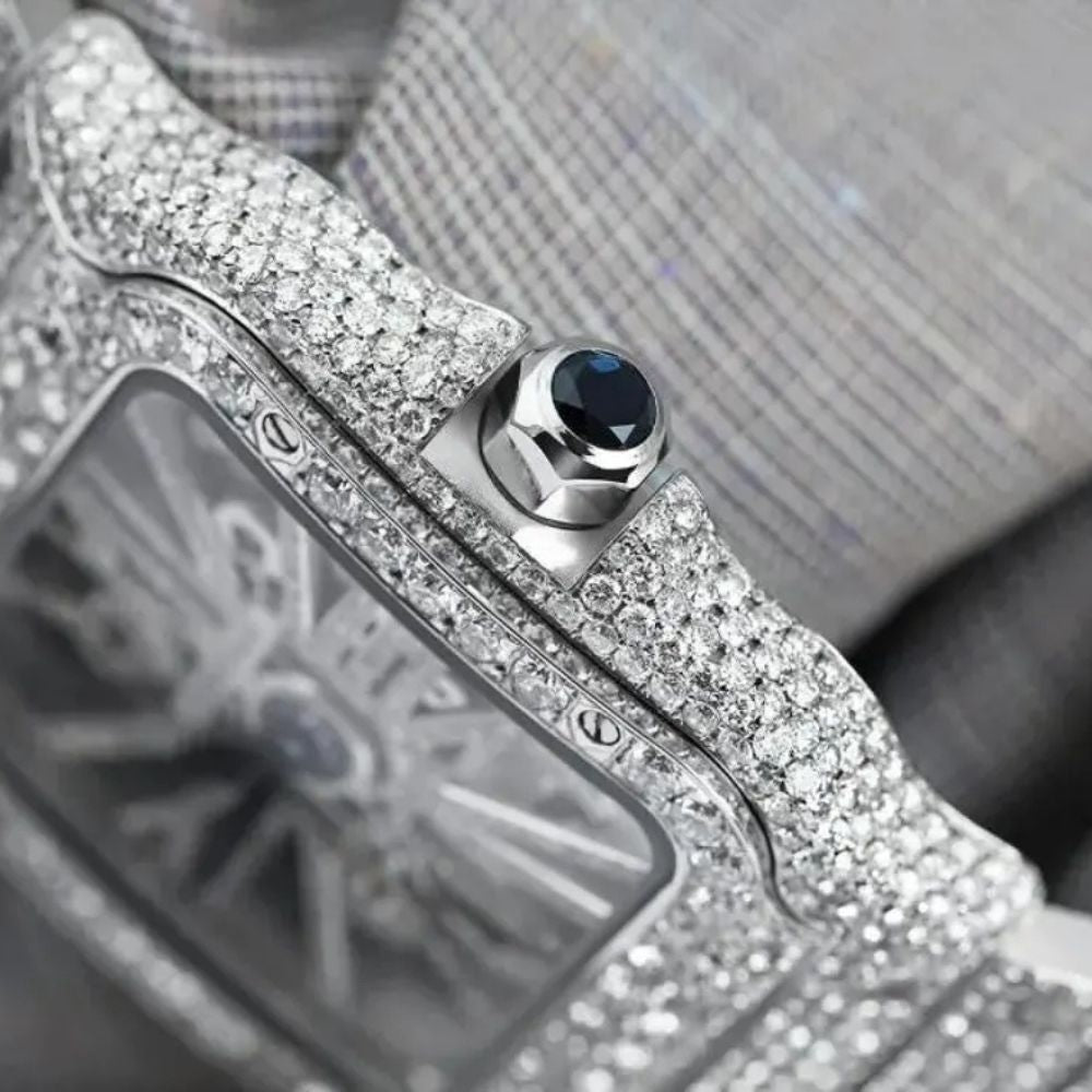Skeleton Full Iced Out VVS1 Moissanite Luxury Watch