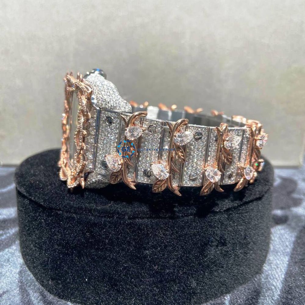 Unique And Stylish Moissanite Diamond Fancy Watch