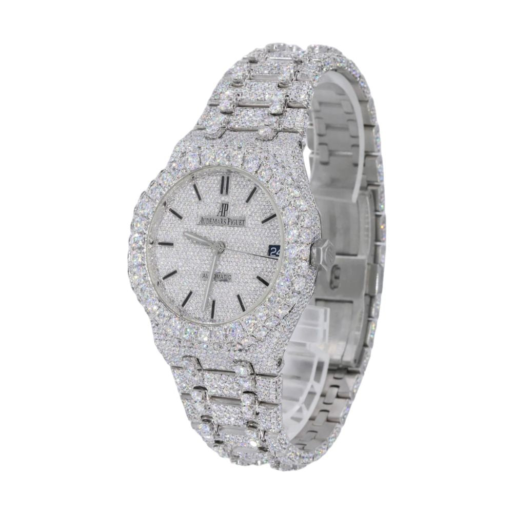 Stainless Steel Iced Out VVS1 Moissanite Handmade Custom Watch