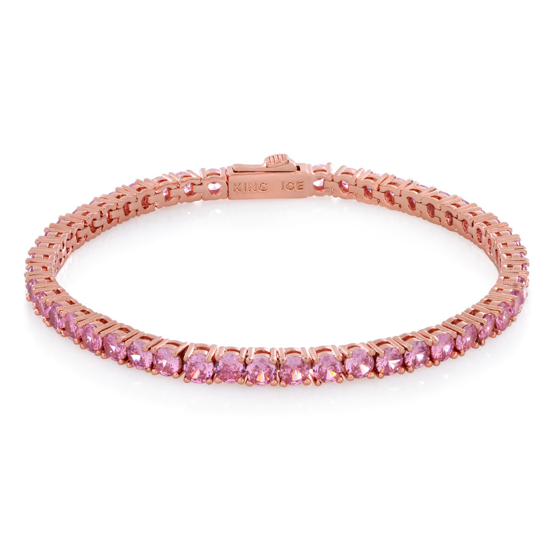 4mm Pink Tennis Bracelet
