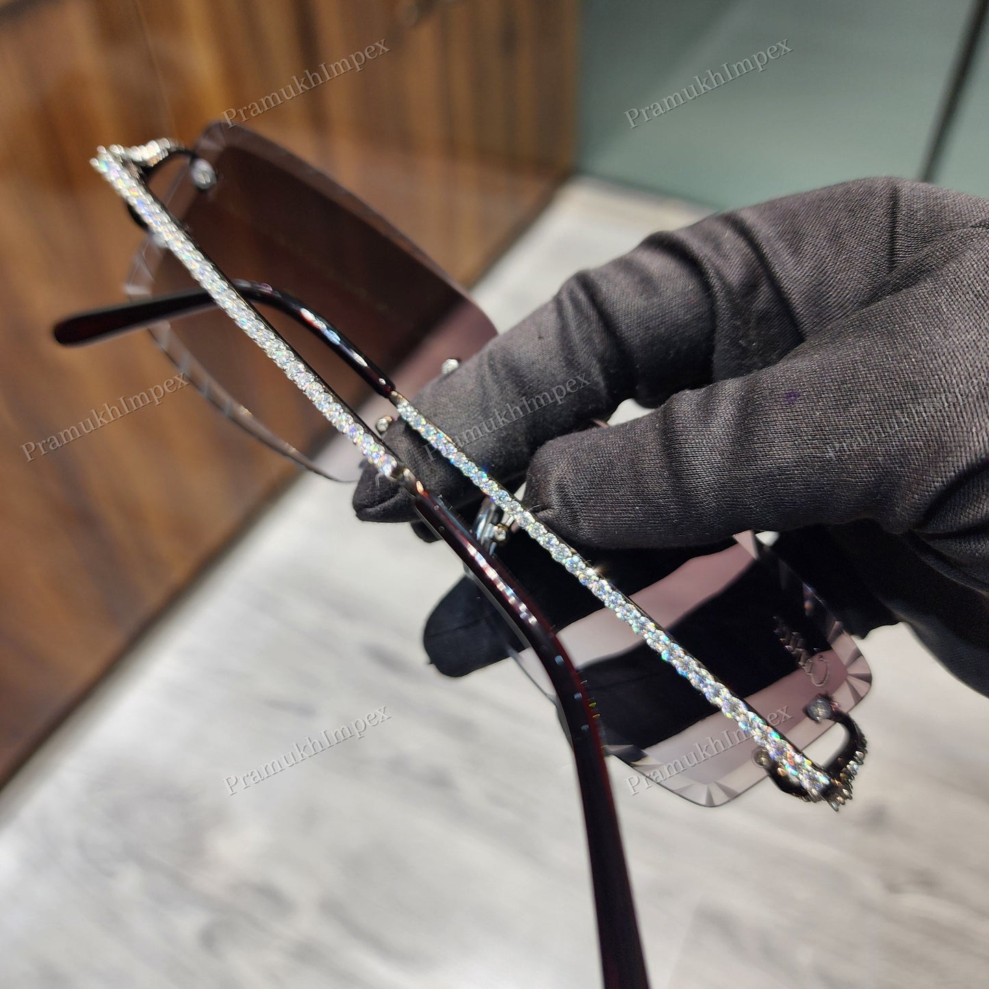 Shiny Frame Moissanite Hip Hop Sunglasses
