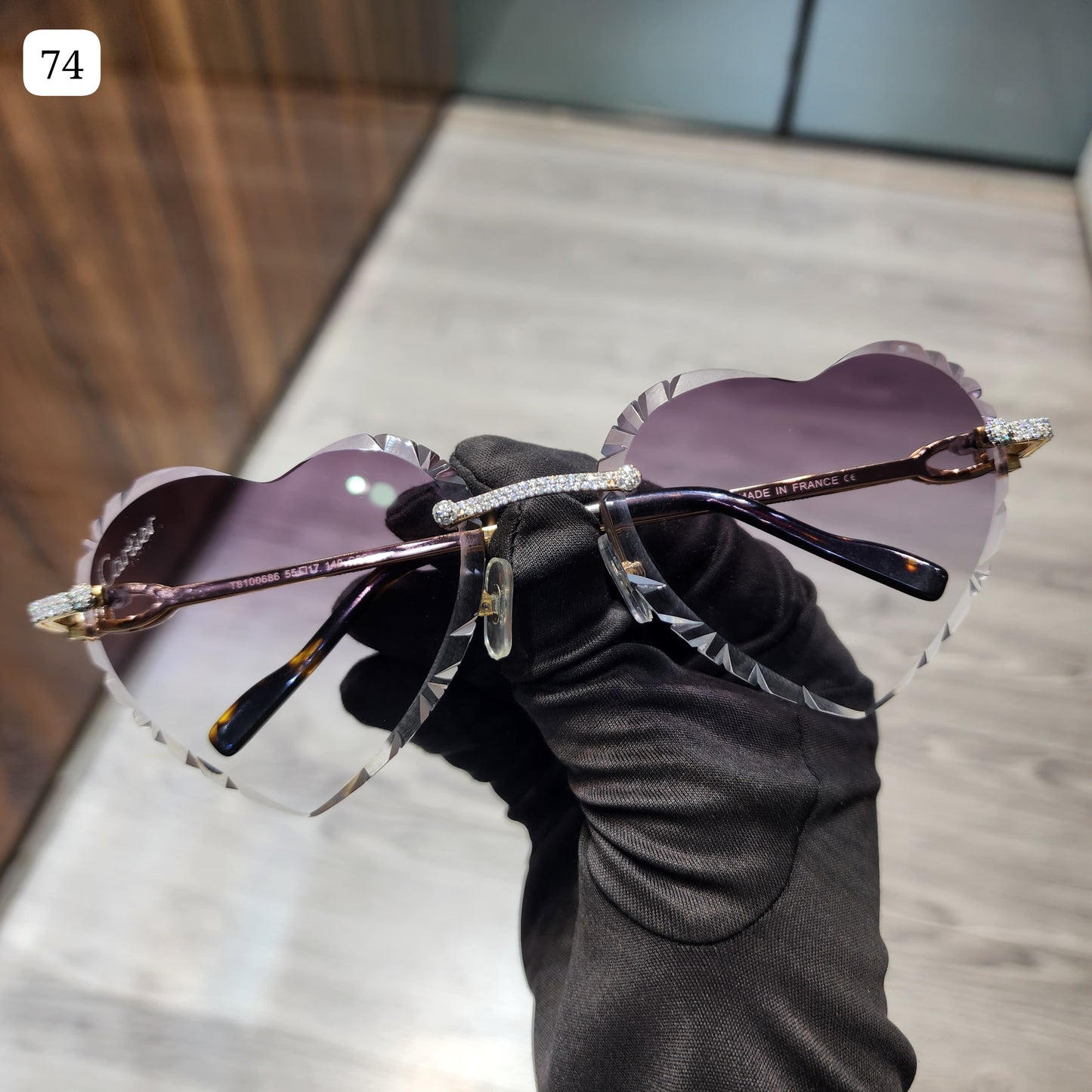 VVS Moissanite Heart Shape Sunglasses