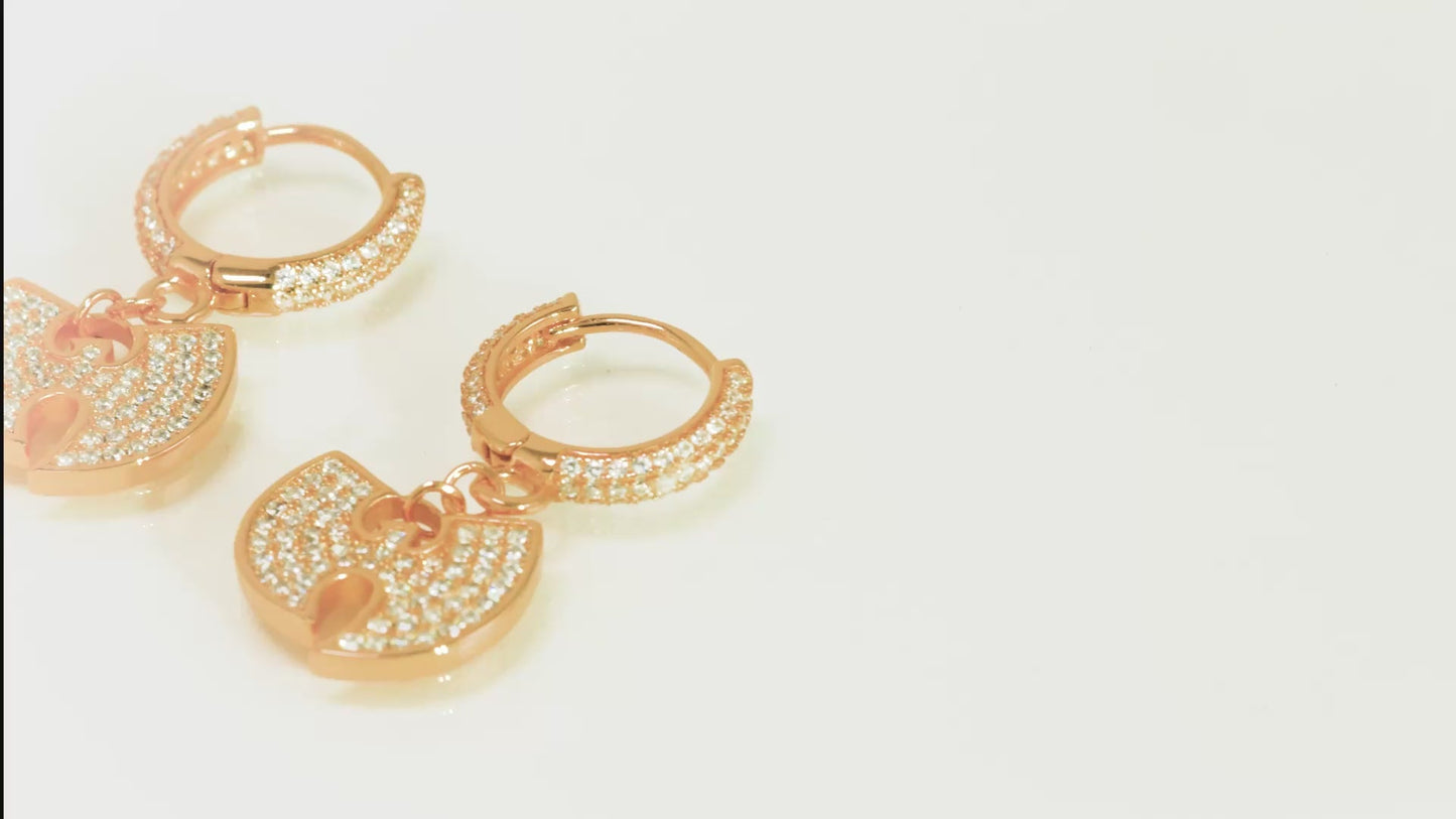 Wu-Tang x King Ice - 14mm Hanging Logo Earrings