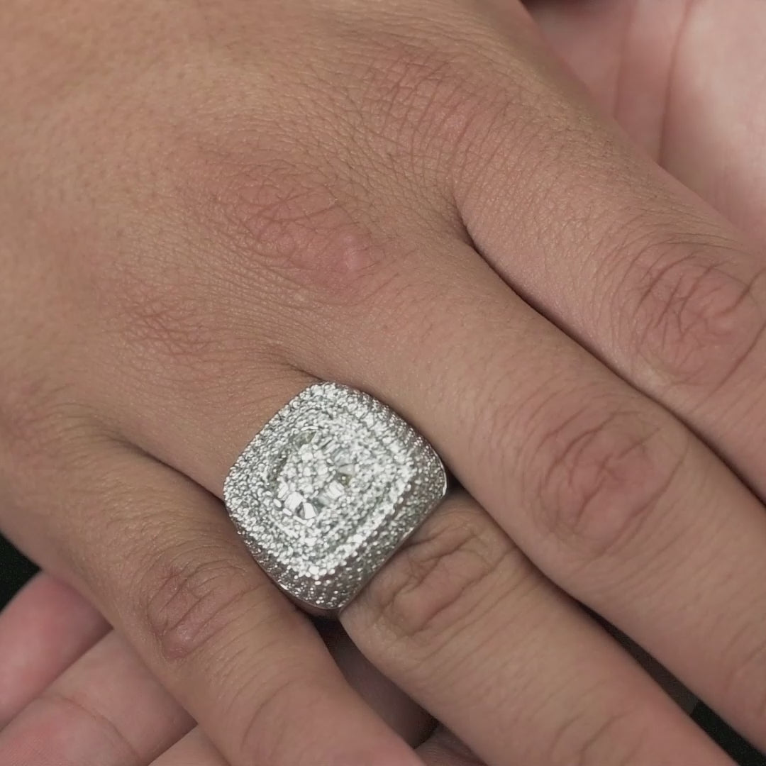 10k White Gold Diamond Ring 3.01 ctw