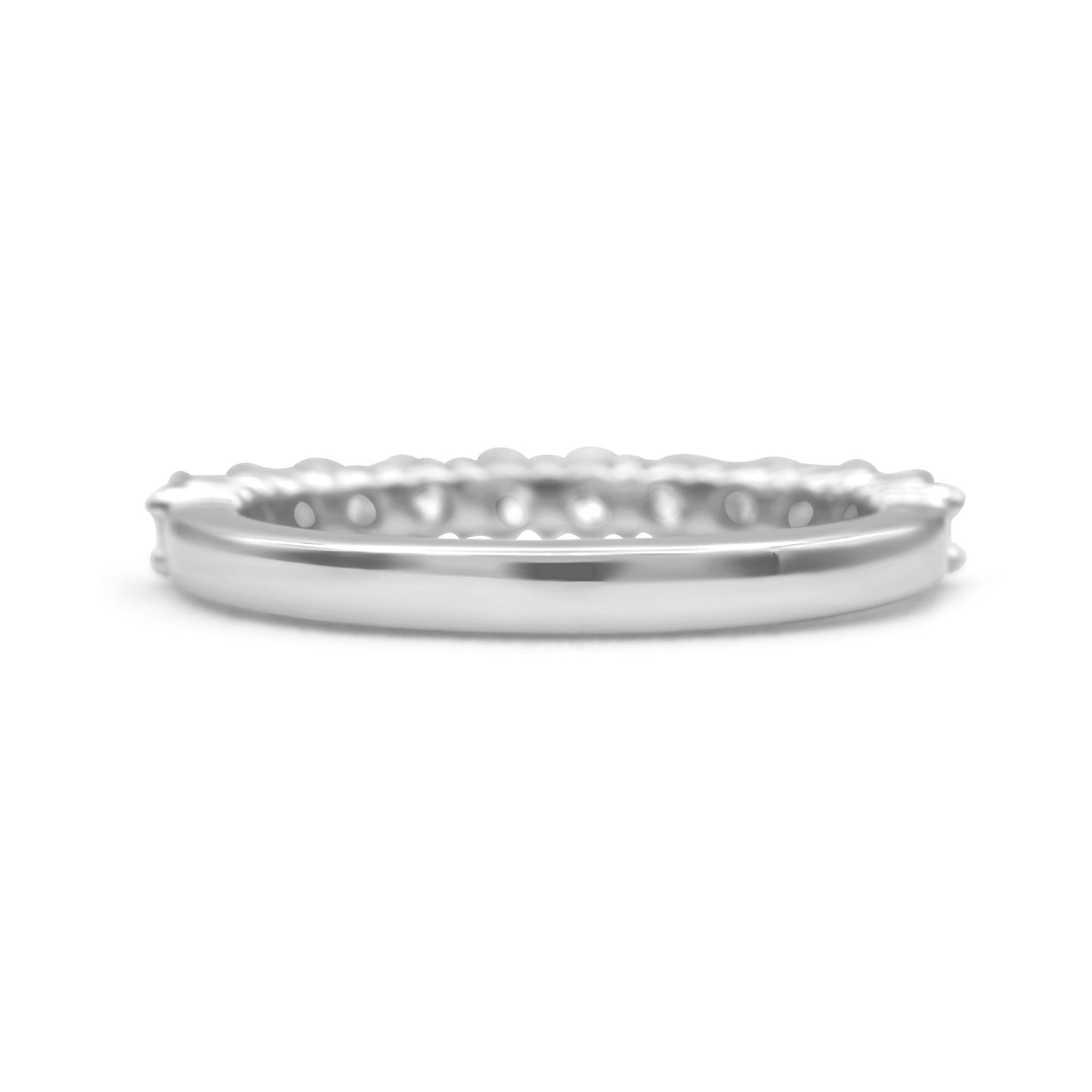 18K White Gold Diamond Wedding Band Ring 0.42ctw