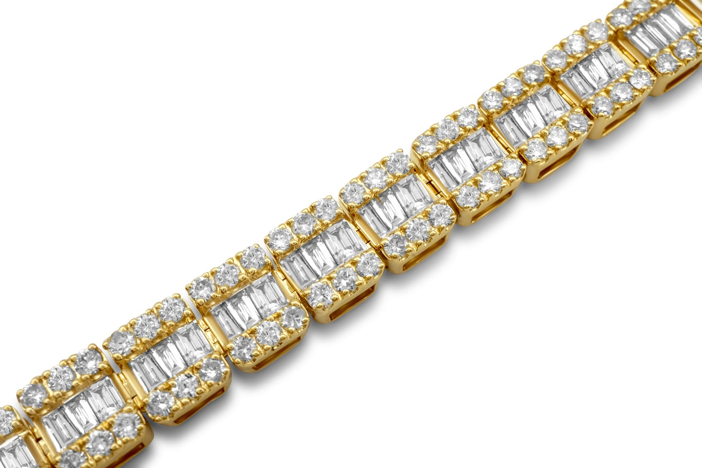 14K Solid Gold Emerald Bracelet 5.69ctw