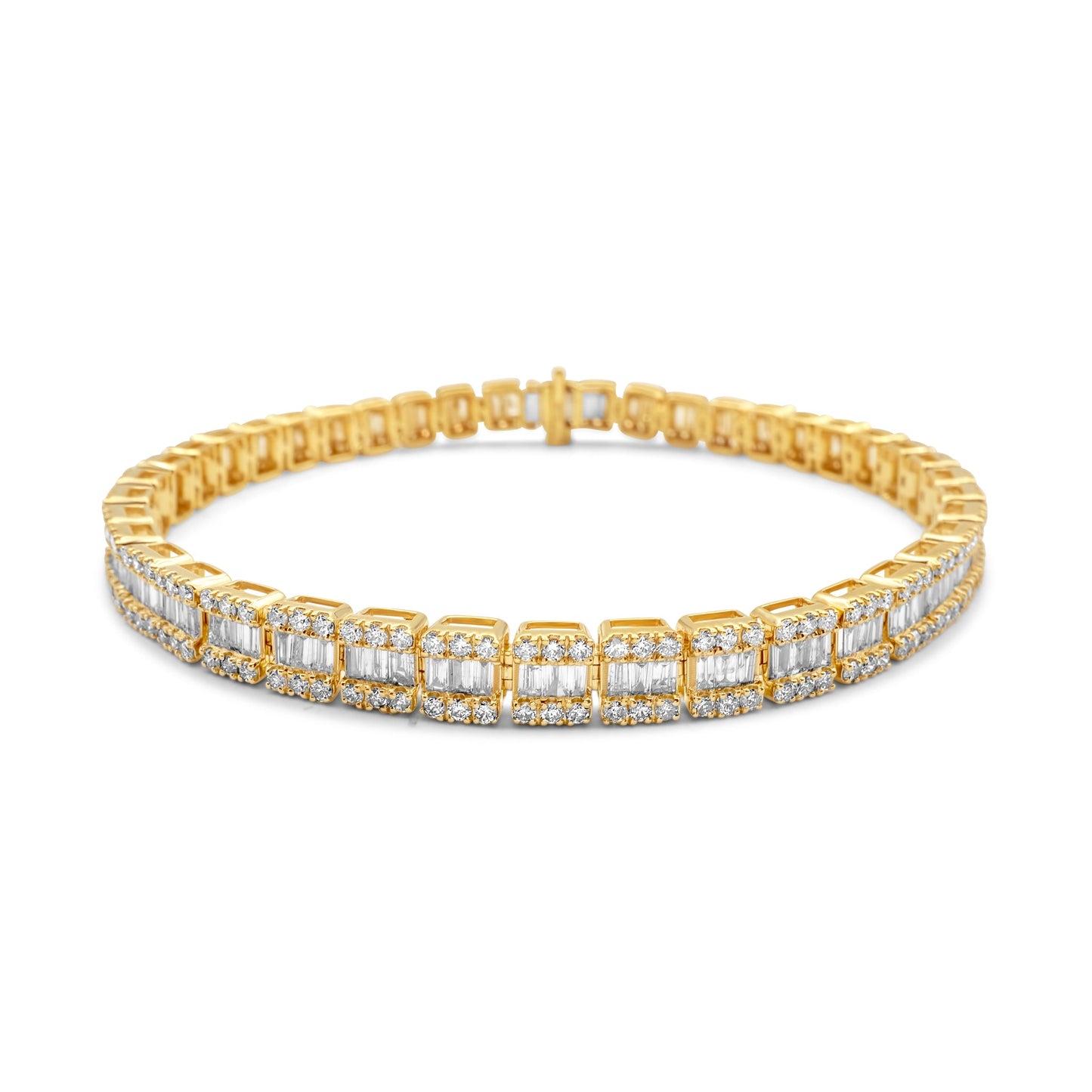 14K Solid Gold Emerald Bracelet 5.69ctw