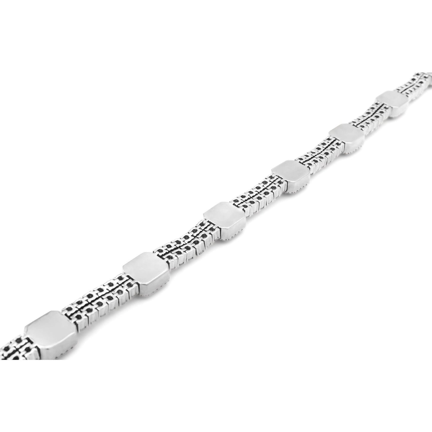 14k Gold Baguette & Round Diamond Tennis Bracelet 13.5ctw