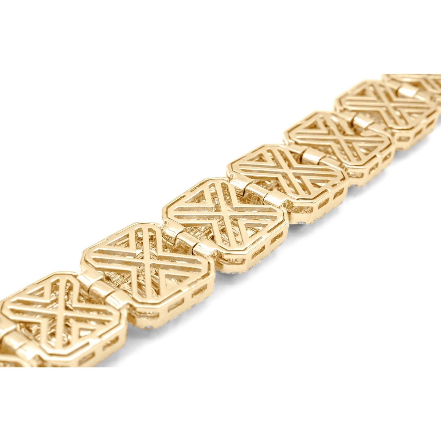 14k Solid Gold Baguette Bracelet