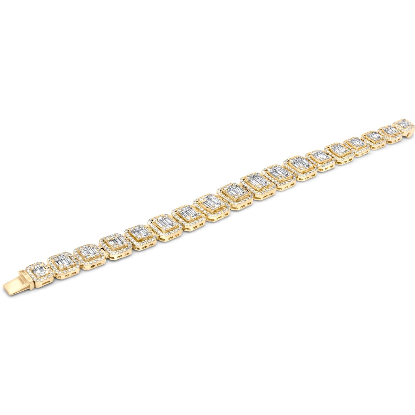 14k Solid Gold Baguette Bracelet