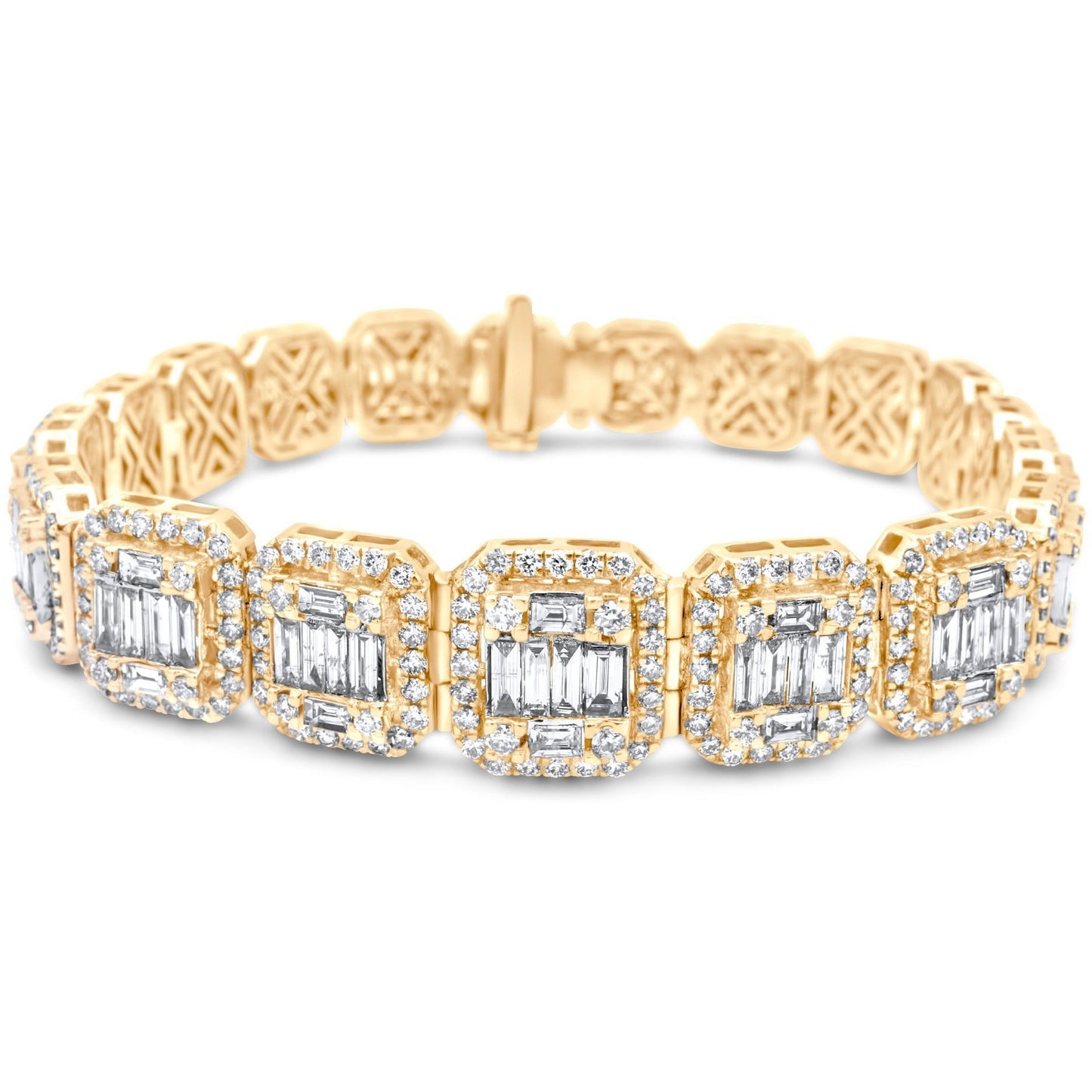 14k Solid Gold Baguette Bracelet