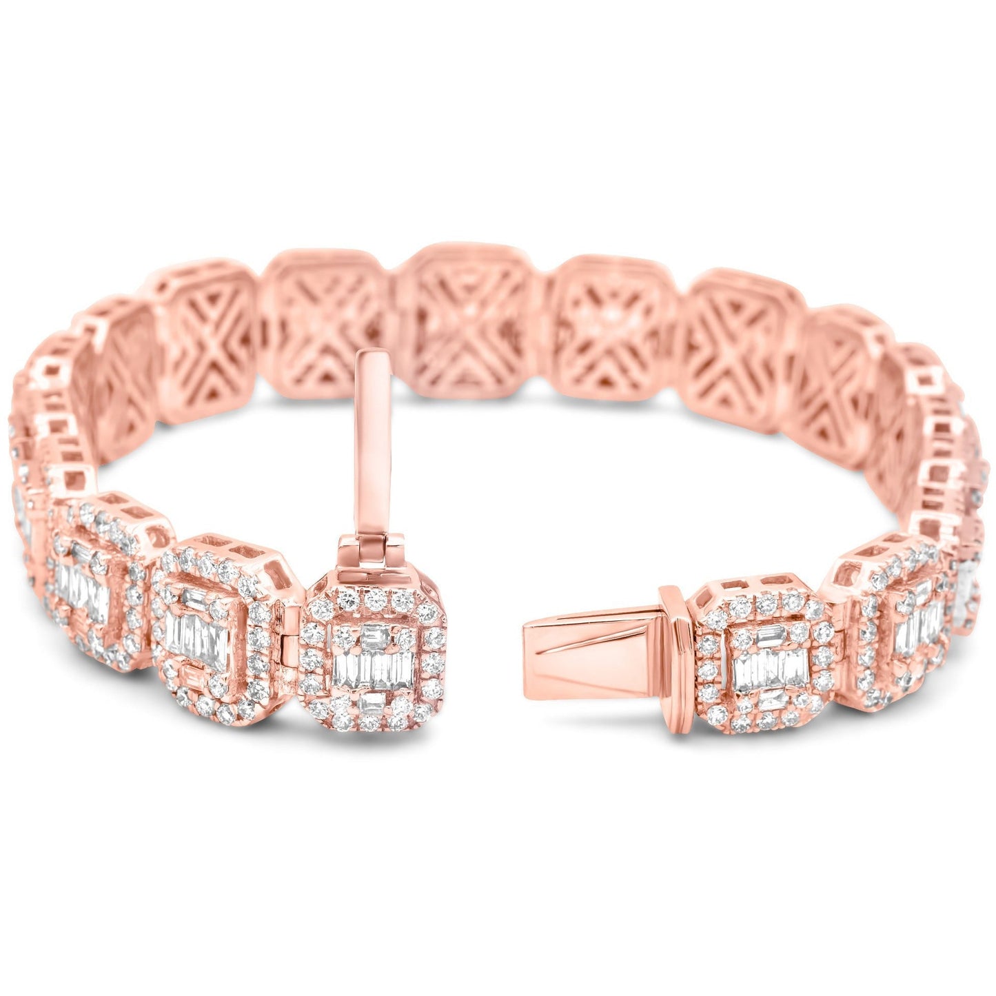 14k Solid Gold Baguette Bracelet