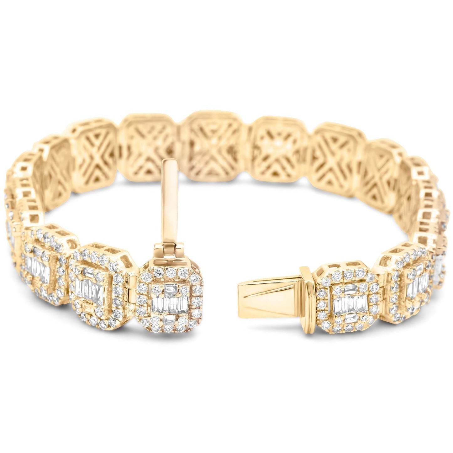 14k Solid Gold Baguette Bracelet