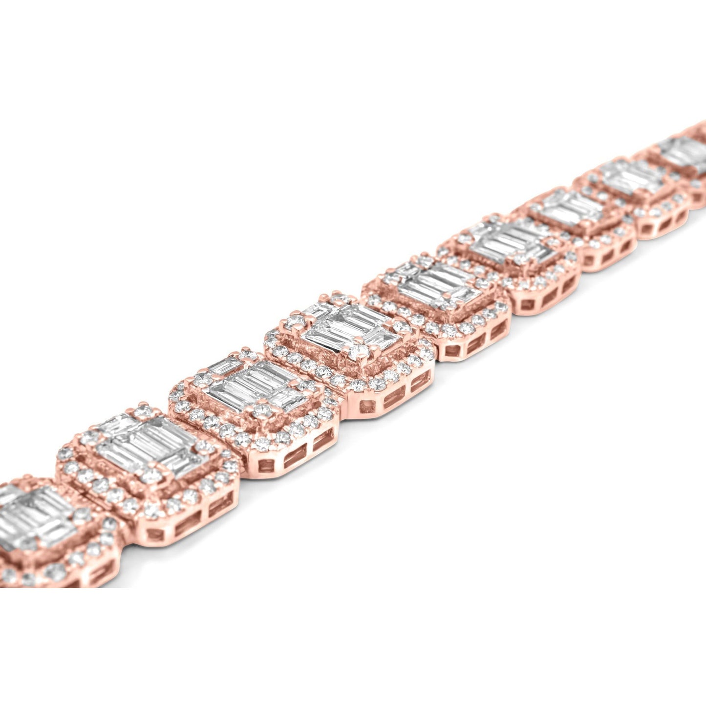 14k Solid Gold Baguette Bracelet