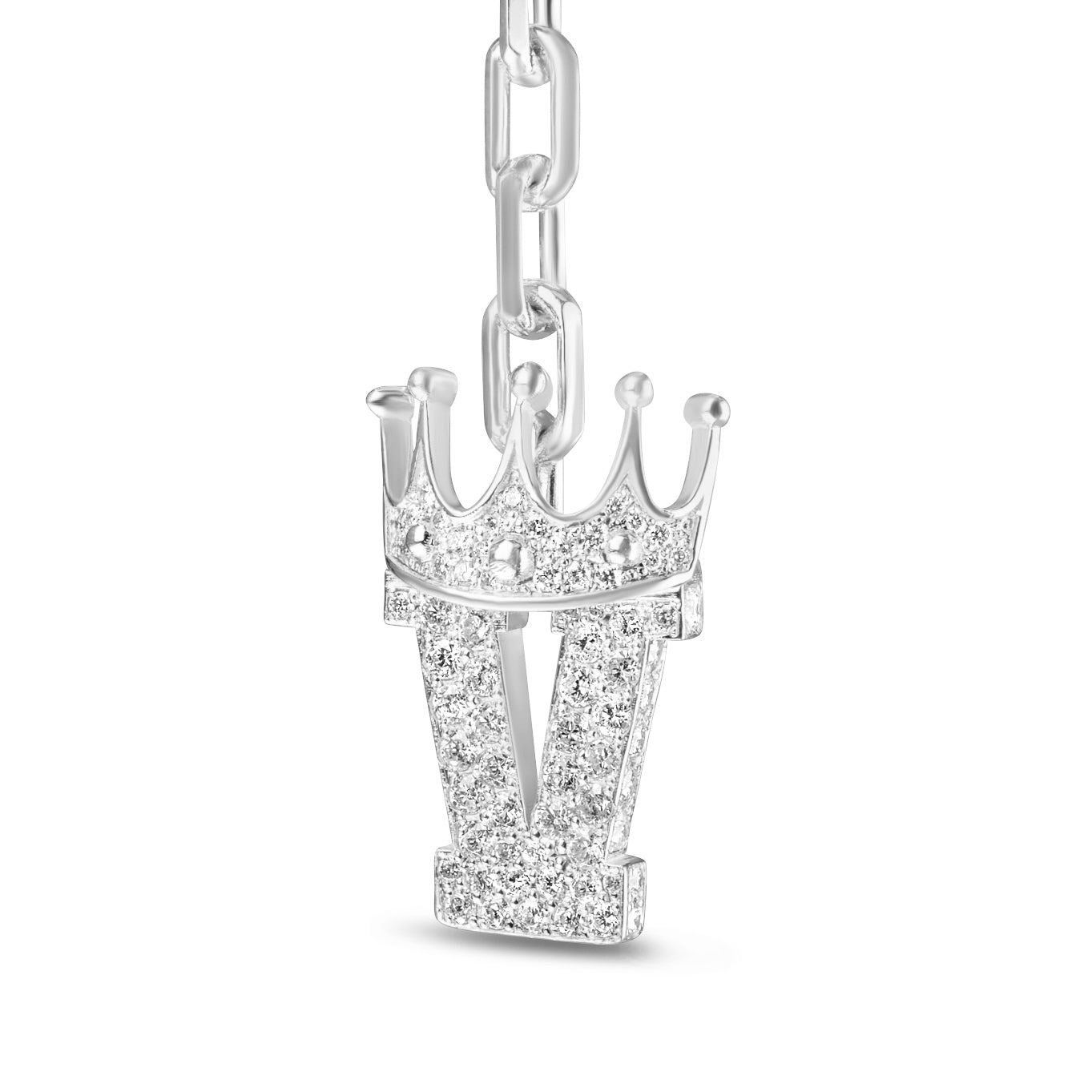 14K White Gold Diamond Customizable Dangle Earring 2.00 CTW