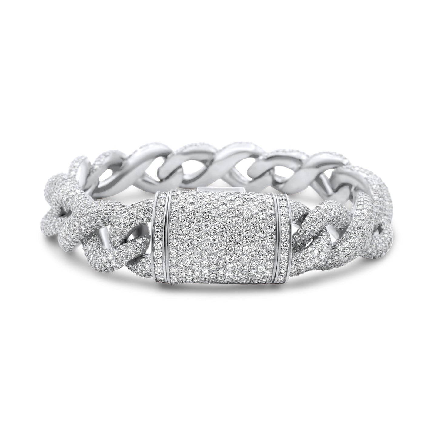 14k Solid Gold Infinity Link Bracelet 18ctw