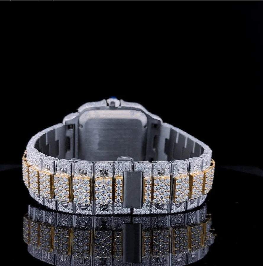 Roman Dial VVS1 Moissanite Luxury Wrist Watch