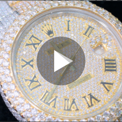 Two Tone Rolex Date-Just II 41mm Oyster Band Yellow Gold Roman Numeral Dial 32.40 ctw