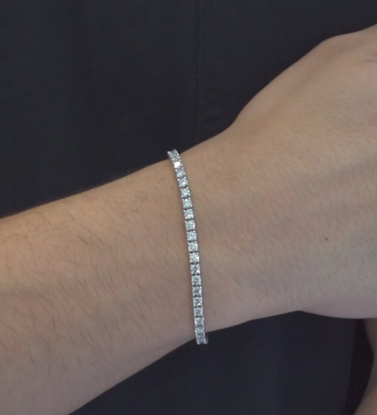 14k White Gold Diamond Tennis Bracelet 6.60 ctw