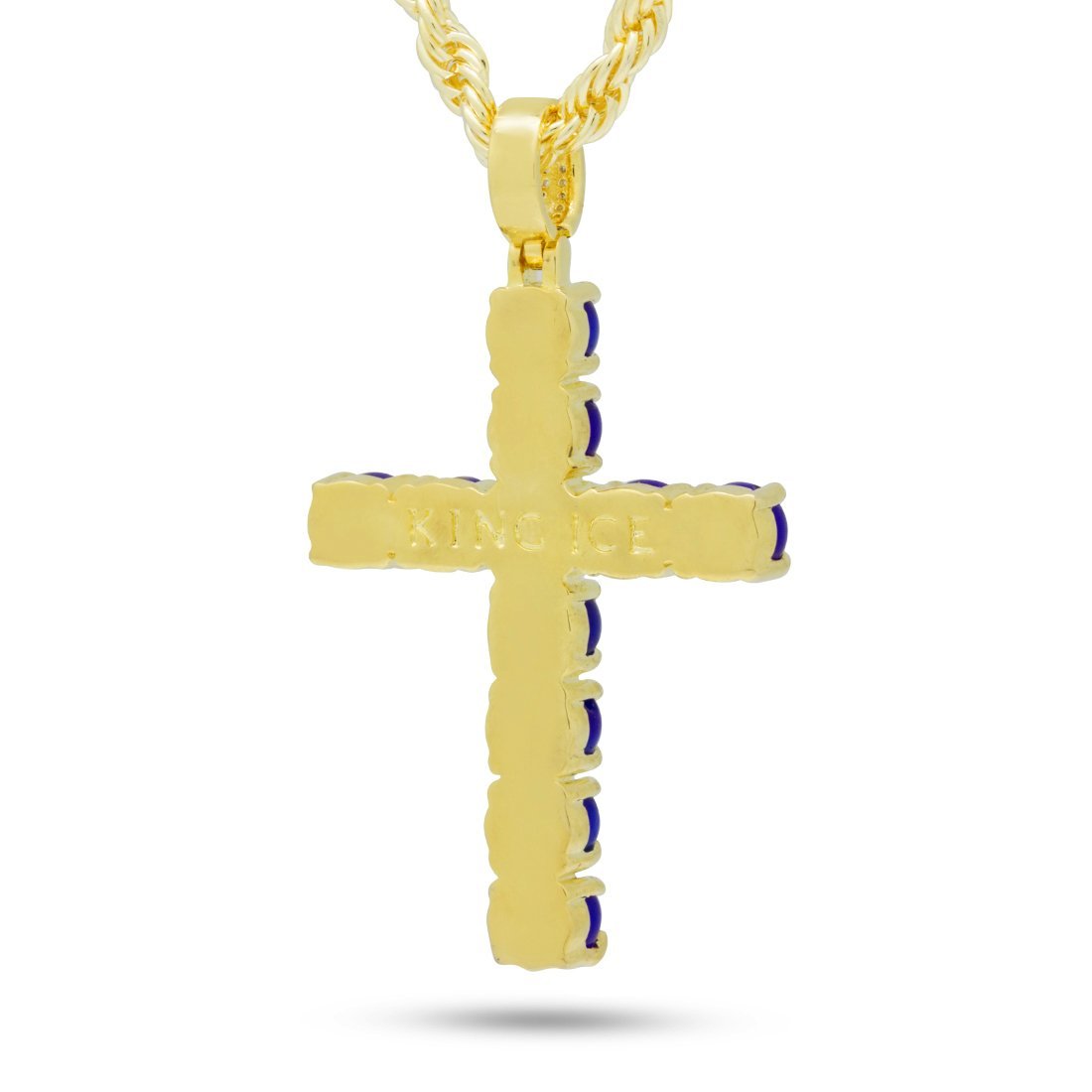 Blue Evil Eye Cross Necklace