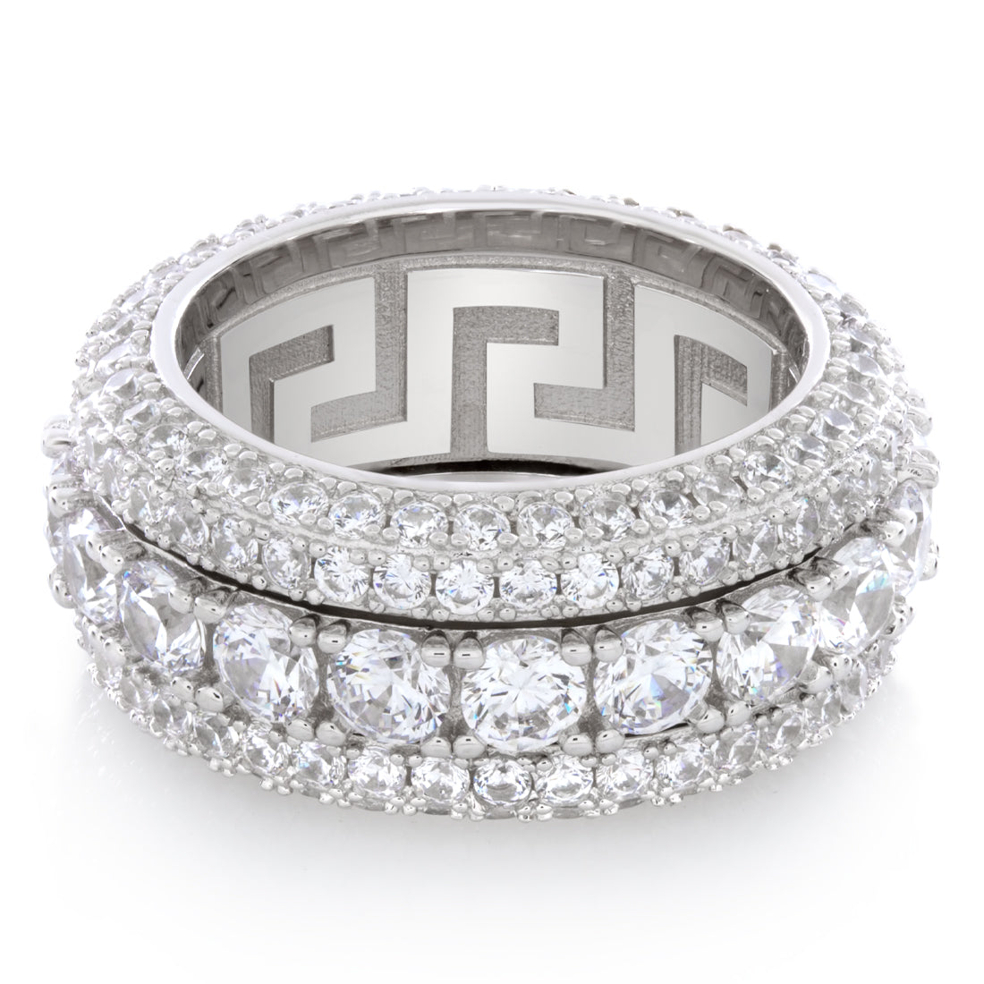 Brilliant-Cut Icy Spinner Ring