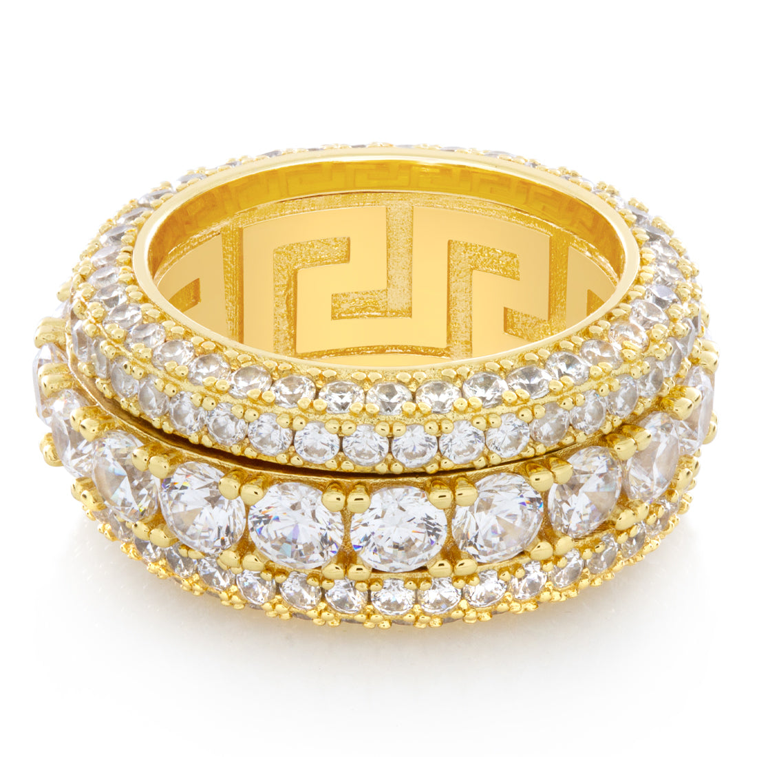Brilliant-Cut Icy Spinner Ring