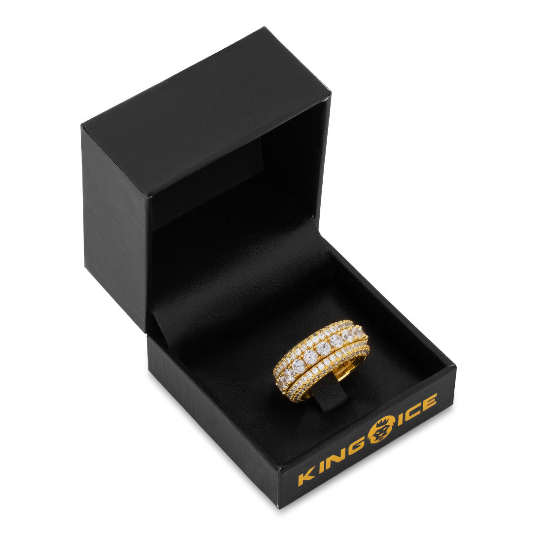 Brilliant-Cut Icy Spinner Ring