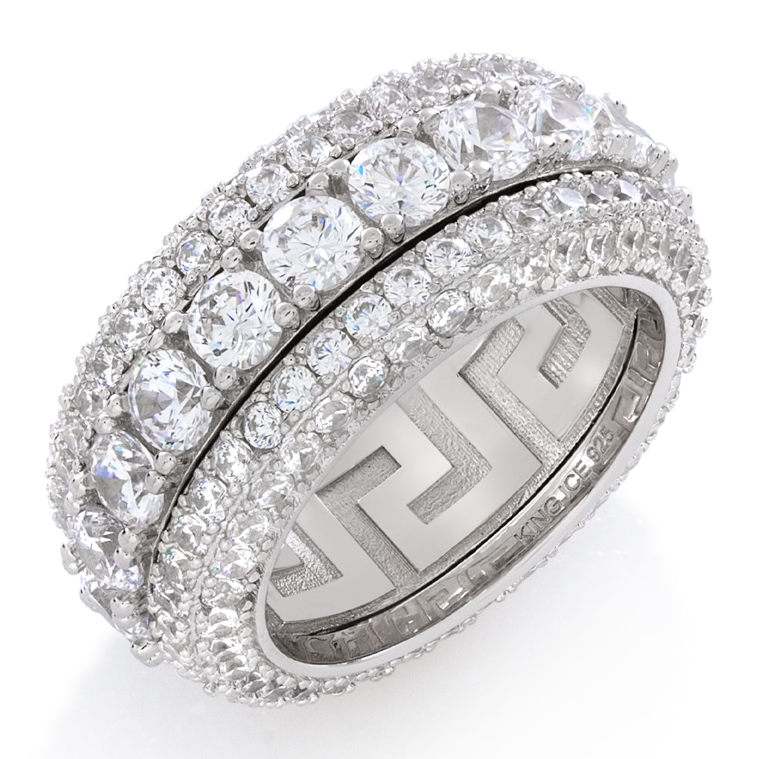 Brilliant-Cut Icy Spinner Ring