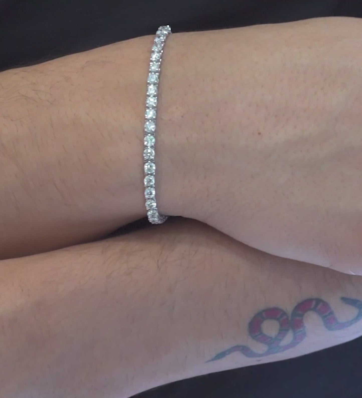 14k White Gold Diamond Tennis Bracelet 7.62 ctw