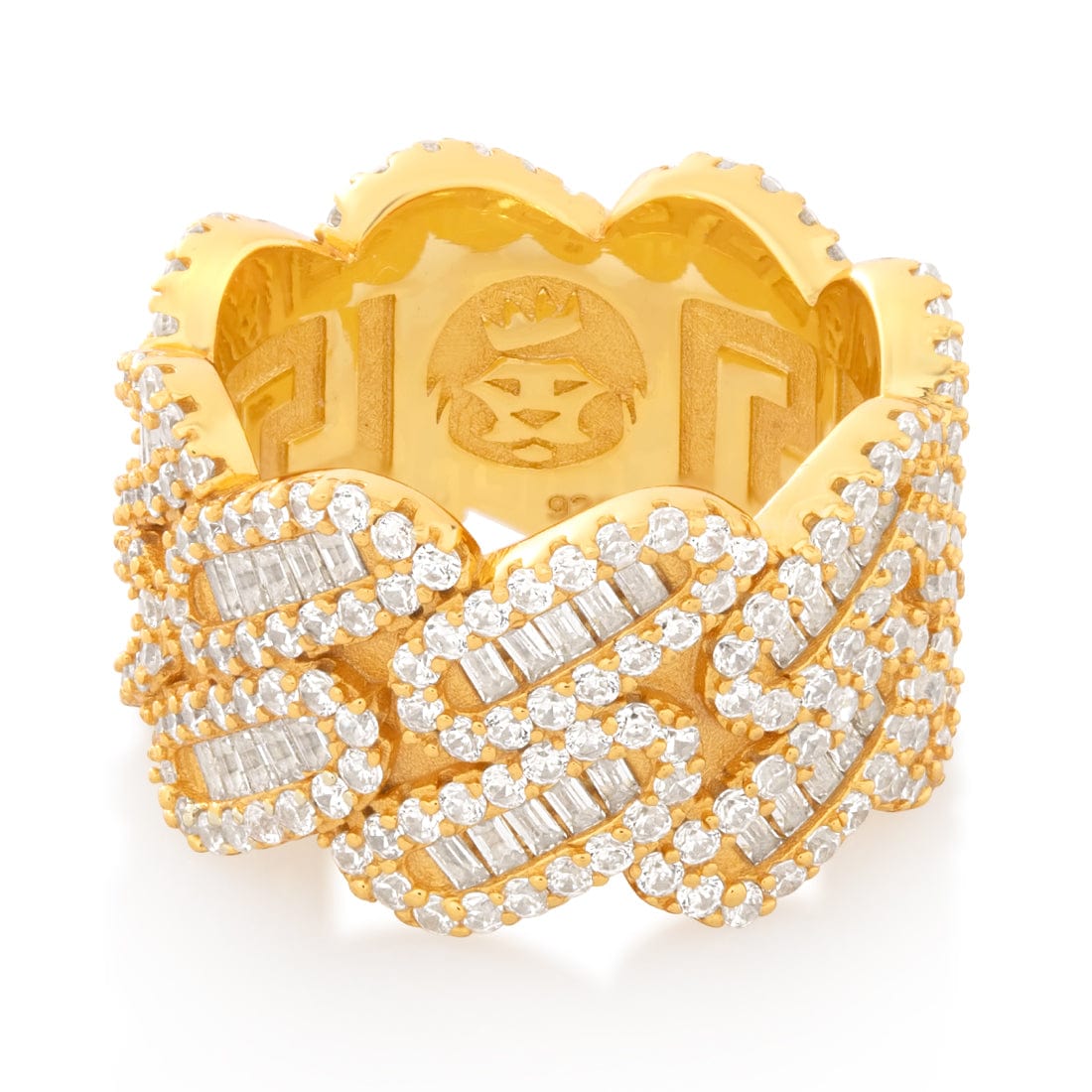 Diamond-Cut Miami Cuban Link Ring