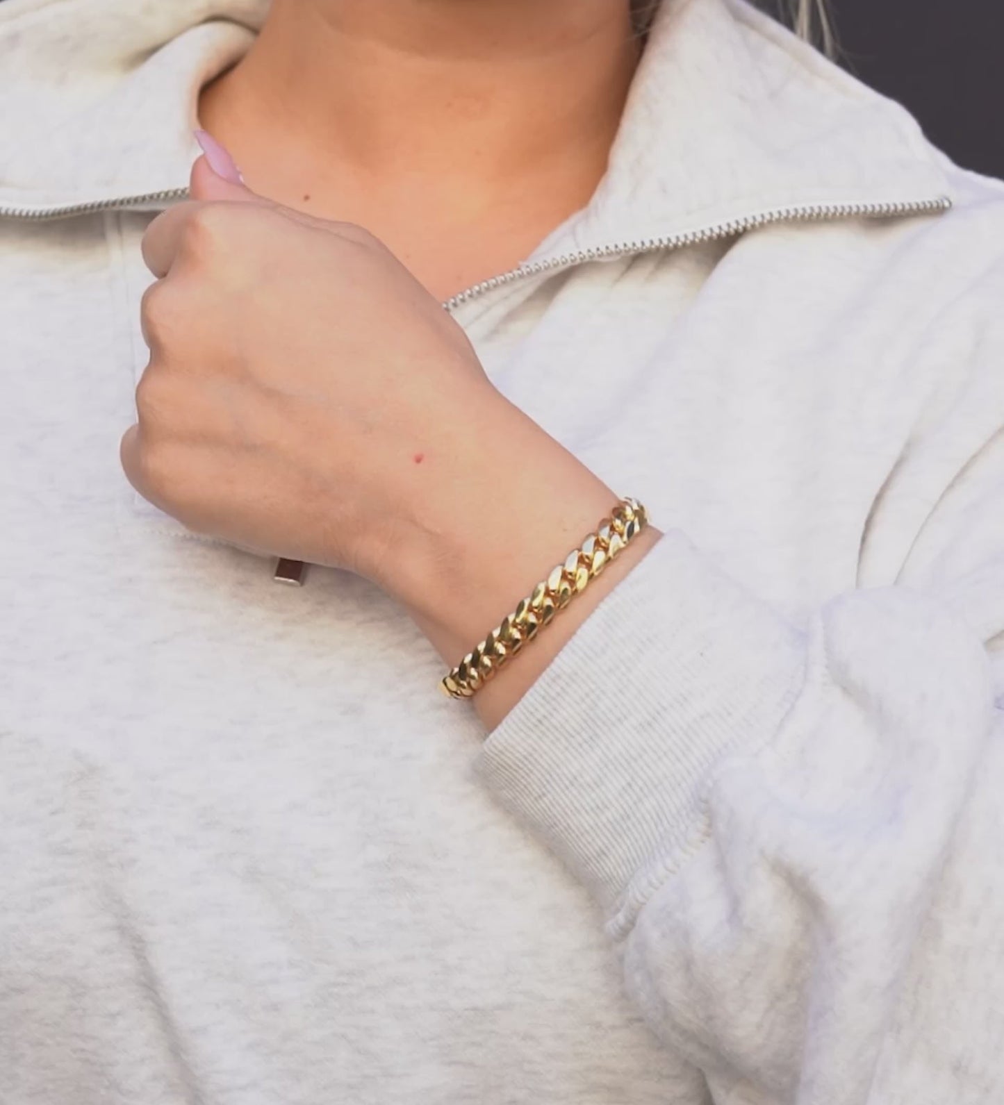 10K Solid Yellow Gold Miami Cuban Link Bracelet 8.5mm