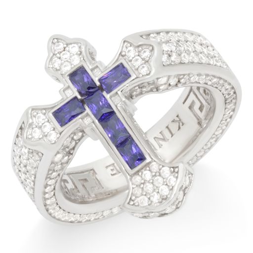 Fleur de Lis Cross Ring