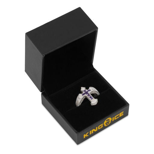 Fleur de Lis Cross Ring