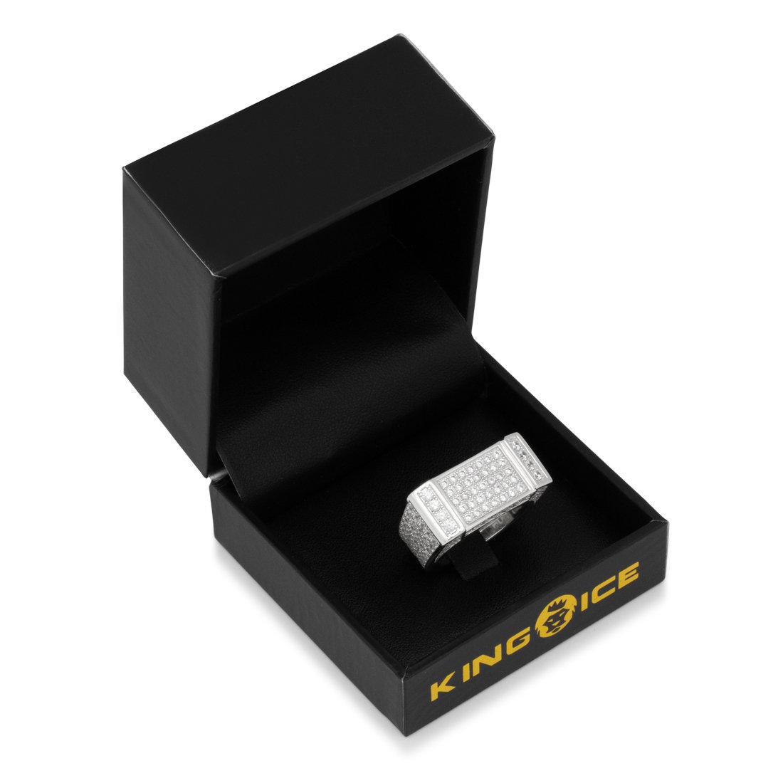 Iced Rectangle Ring